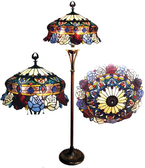 tiffany style pole lamps|tiffany style standing lamps.